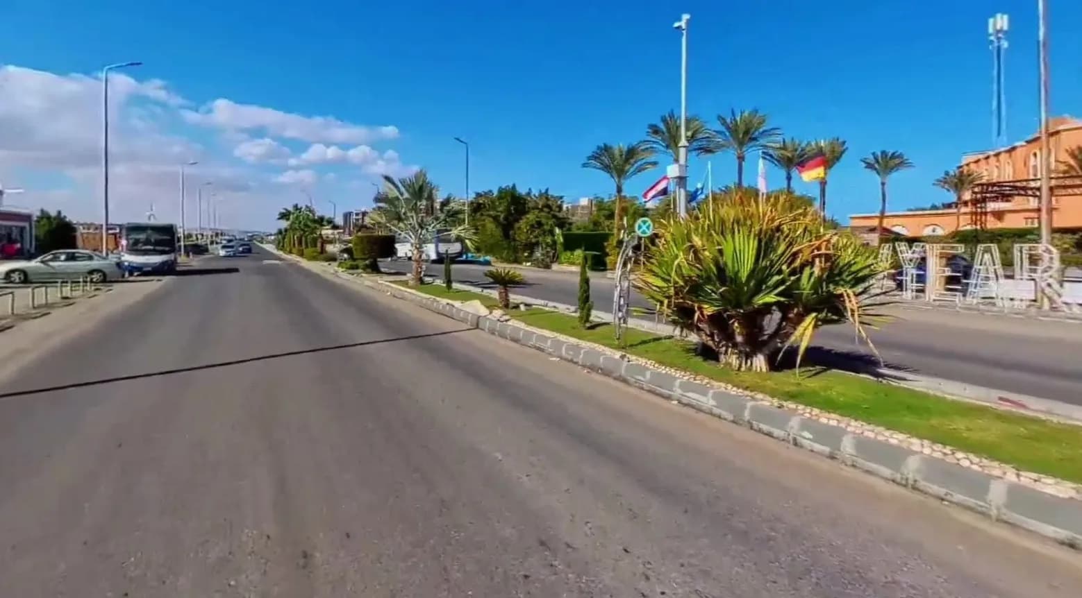 KM12 Al Ahyaa road section on the route to Rewaya Majestic Resort Hurghada